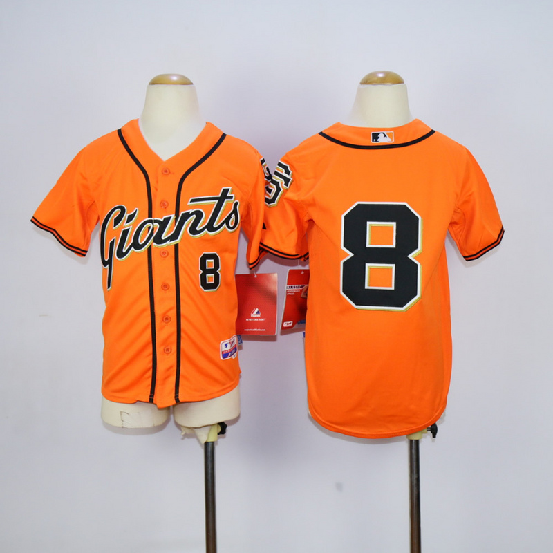 Youth San Francisco Giants #8 Pence Orange MLB Jerseys->youth mlb jersey->Youth Jersey